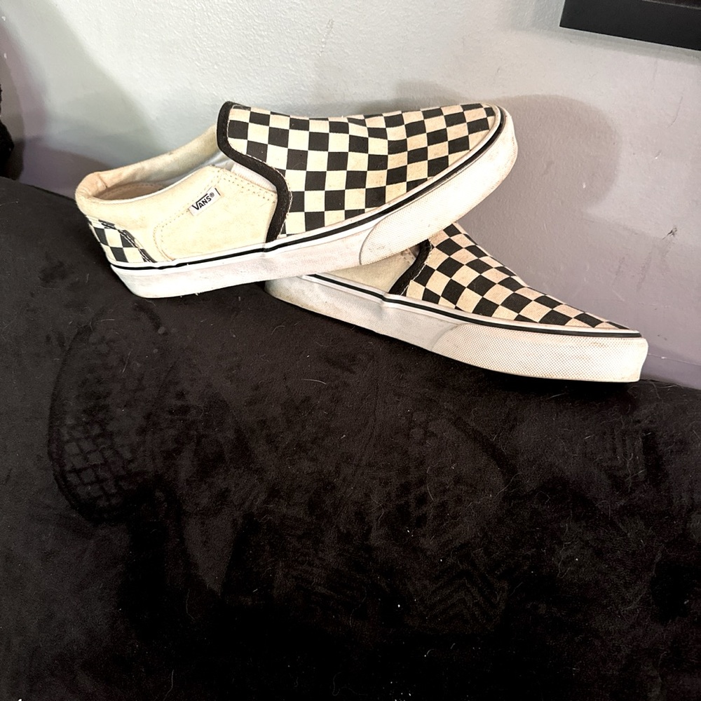 Black and white checkered vans